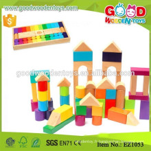 12 Formes en bois Ensemble de jouets pour la maternelle 60pcs Kid Blocks